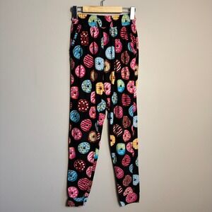 Womens Donut‎ Print Buttery Soft Jogger Style Legging Small Novelty Sleep Pant